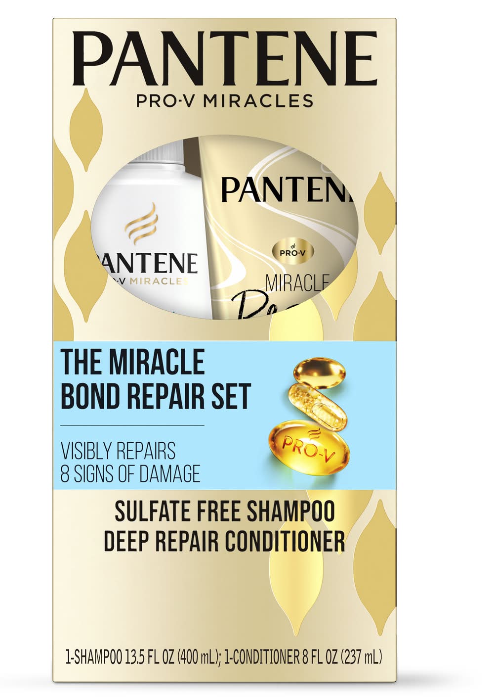 Pantene Pro-V Miracle Repair Keratin & Vitamin E Shampoo & Conditioner Set (21.5 fl oz, 2 ct)