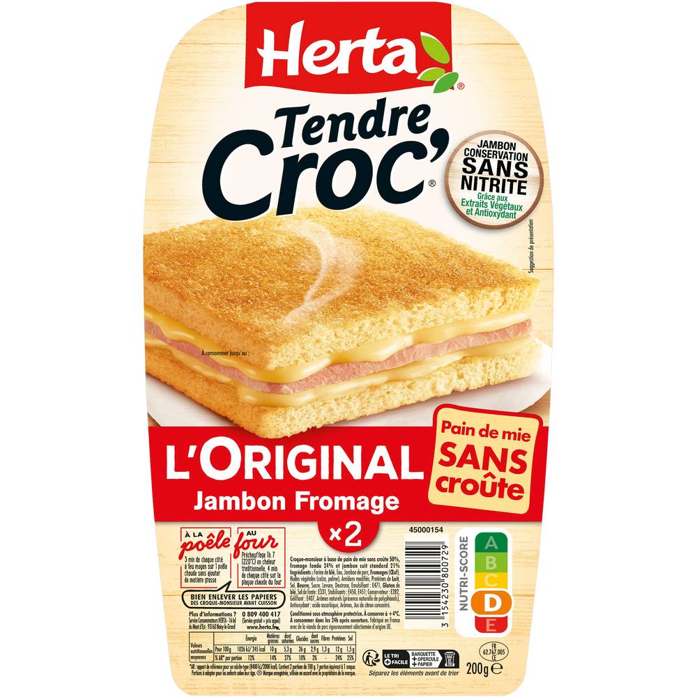 Herta - Tendre croc' l'original jambon fromage (2)