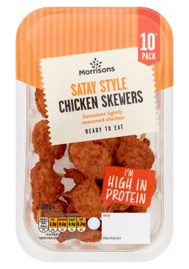 Morrisons Satay Style Chicken Skewers (10 pack)