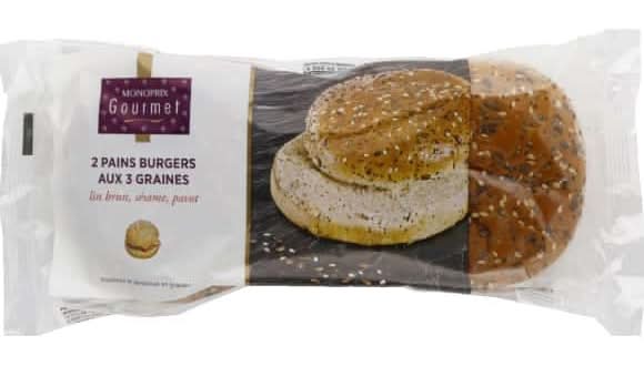 Monoprix Gourmet - Pain burger aux 3 graines (2)