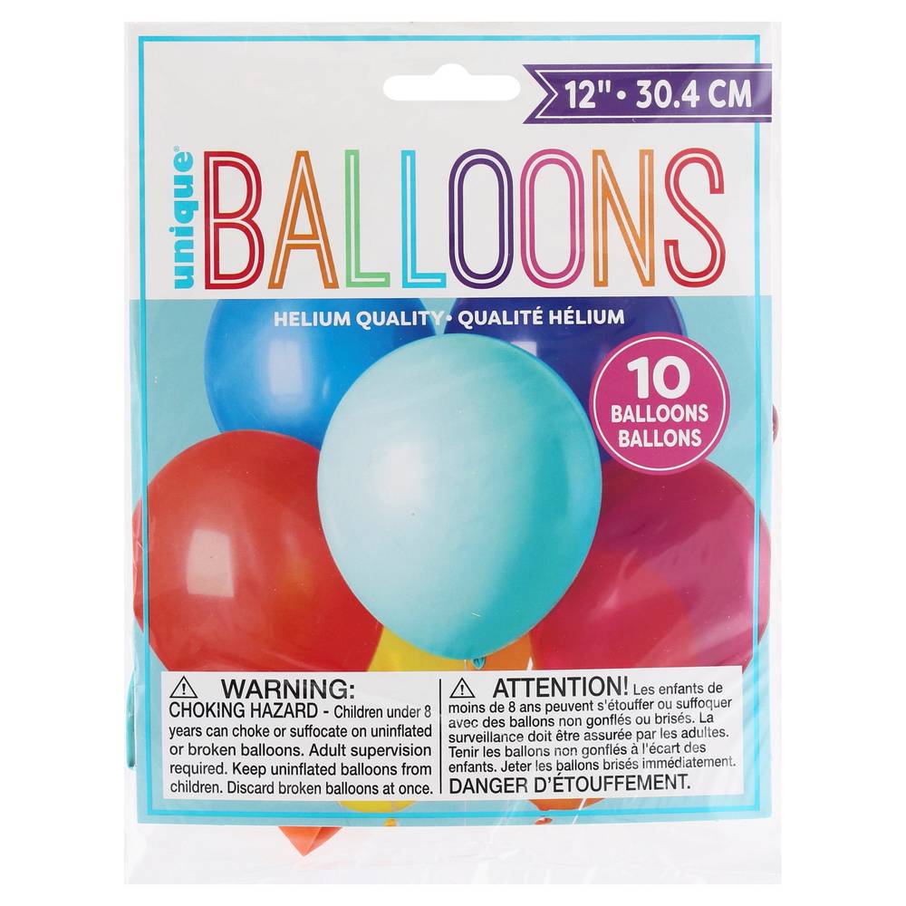 Unique Assorted 12" Balloons (10 ct)