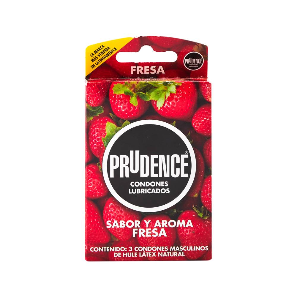 Prudence preservativo sabor y aroma fresa (3 piezas)
