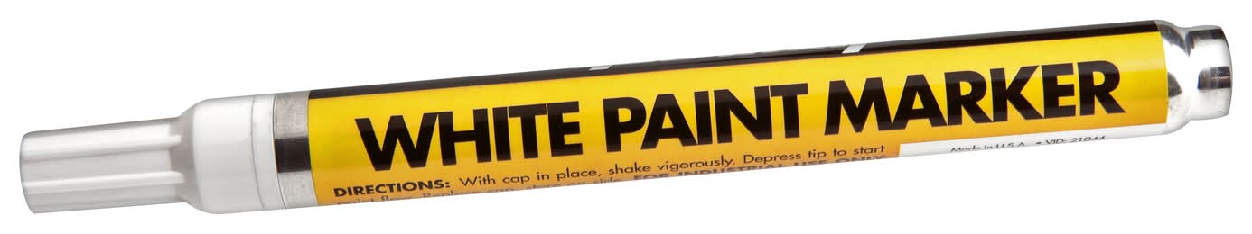 Forney White Valve Tip Paint Marker 1 Pk