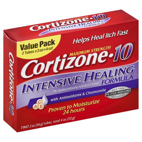 Cortizone-10 Maximum Strength Intensive Healing Formula Anti-Itch Creme Value pack (2 ct)