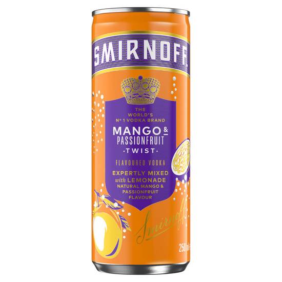 Smirnoff Mango & Passionfruit Twist and Lemonade Ready To Drink Premix