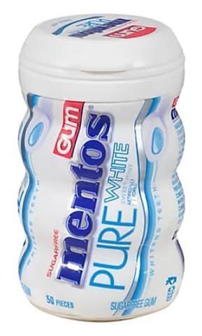 Mentos Pure White Gum 50 Count