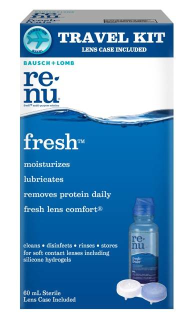 Bausch + Lomb Renu Fresh Multi-Purpose Contact Lens Solution Travel Kit (60 ml)