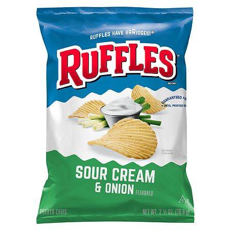 Ruffles Potato Chips, Sour Cream-Onion (2.5 oz)