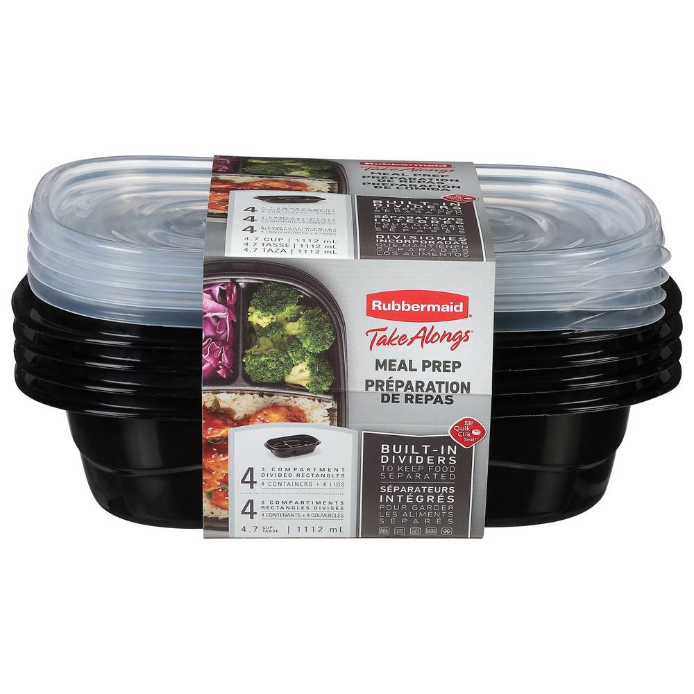 Rubbermaid Take Along Meal Prep Containers (4 containers)