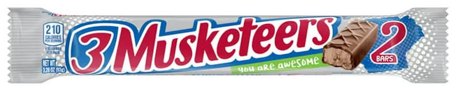 3 Musketeers Sharing Size Chocolate Candy Bar