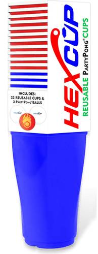 Hexcup Reusable Party Pong Cup Set (25 ct)