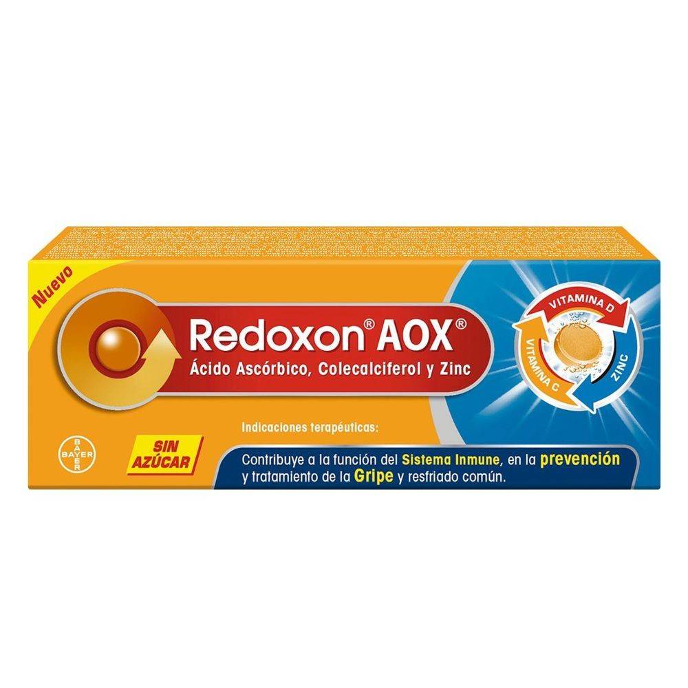 Bayer · Redoxon aox tabletas sin azúcar, naranja (10 un)