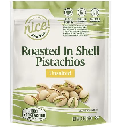Nice! Roasted in Shell Pistachios Unsalted (8 oz)