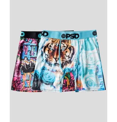 PSD Tiger Rosa Beast Mode Print Boxer Briefs, Men, L (2 ct)