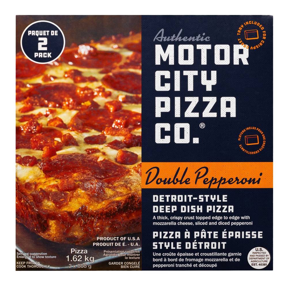 Authentic Motor City Pizza Co. Double Pepperoni Pizza