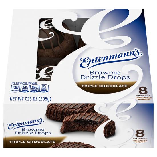 Entenmann's Brownie Drizzle Drops Triple Chocolate