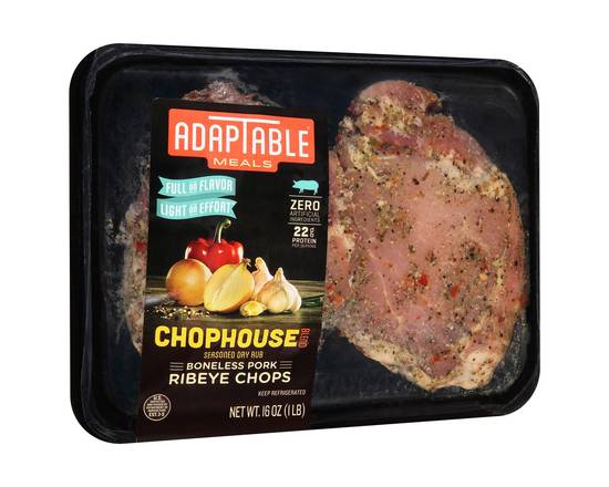 Adaptable Meals · Chophouse Blend Boneless Pork Ribeye Chops (16 oz)