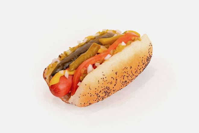 Jumbo Chicago-Style Hot Dog
