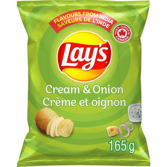 Lay's Cream & Onion Potato Chips (165 g)