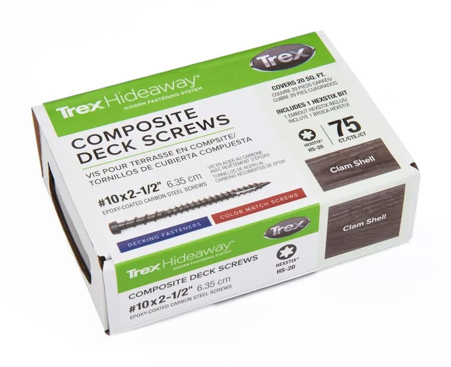 Trex #10 x 2-1/2-in Composite Deck Screws ( 75 -Per Box )