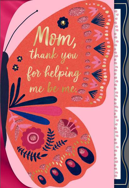 Hallmark Sparkly Butterfly Mom Mother's Day Card