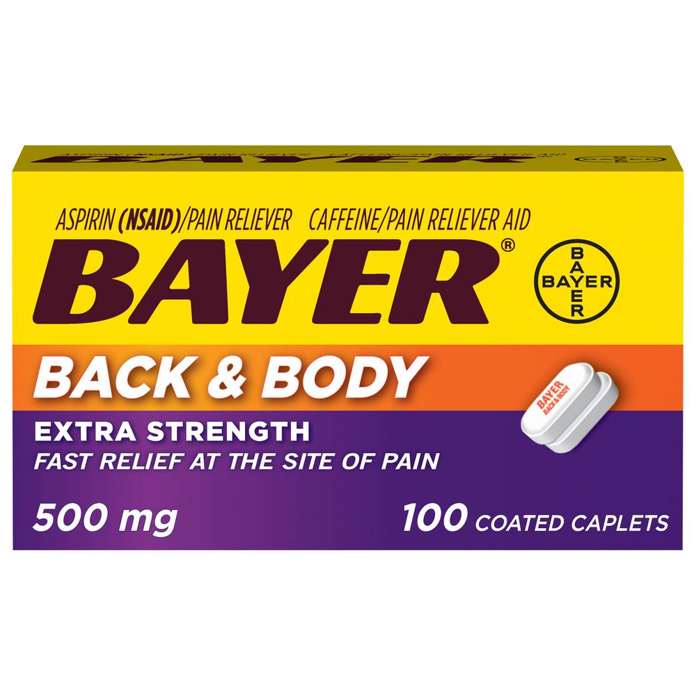 Bayer Back & Body Extra Strength Aspirin Pain Reliever 500 mg (3.8 oz)