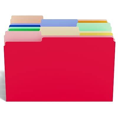 Staples File Folders, Letter, Assorted (100 ct)