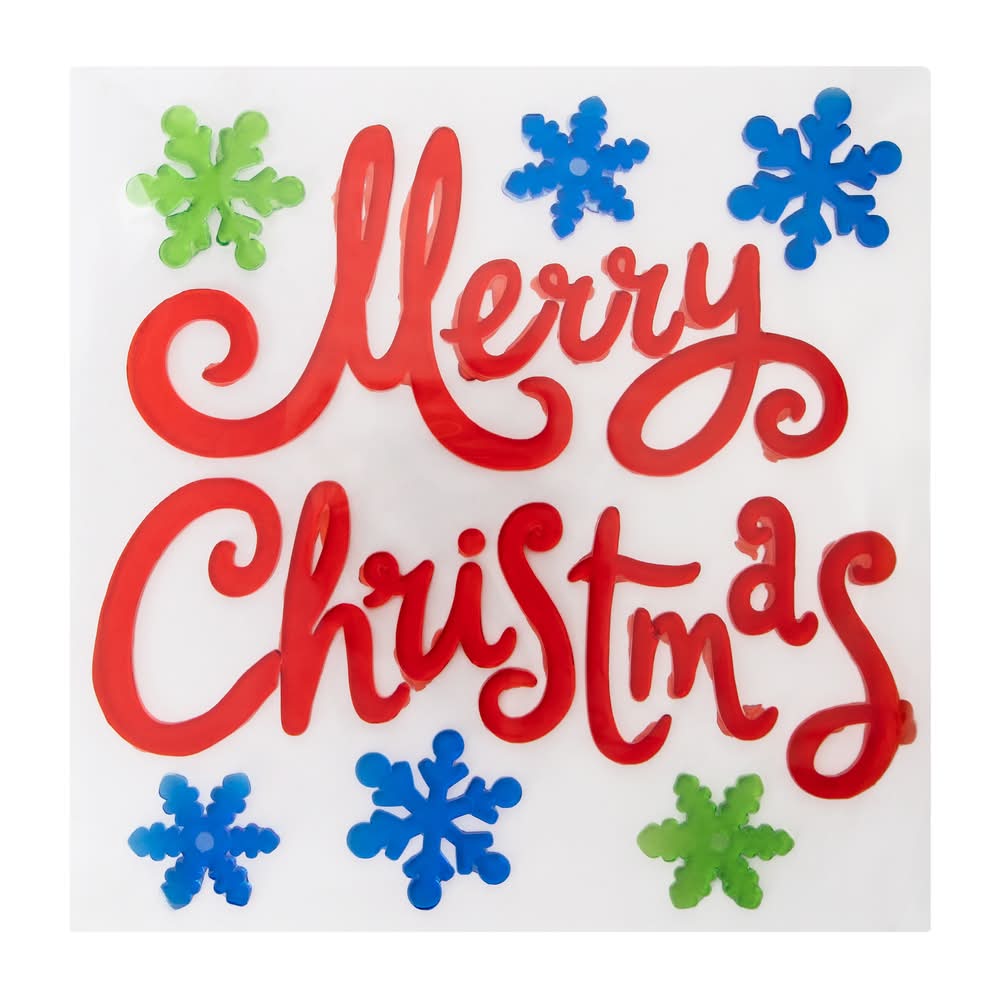 Christmas Window Gel Clings Merry Christmas