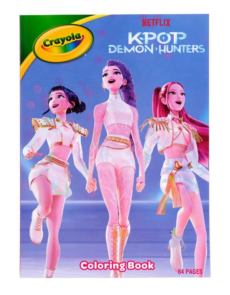 Crayola K Pop Netflix Demon Hunters Coloring Book 64 Pages