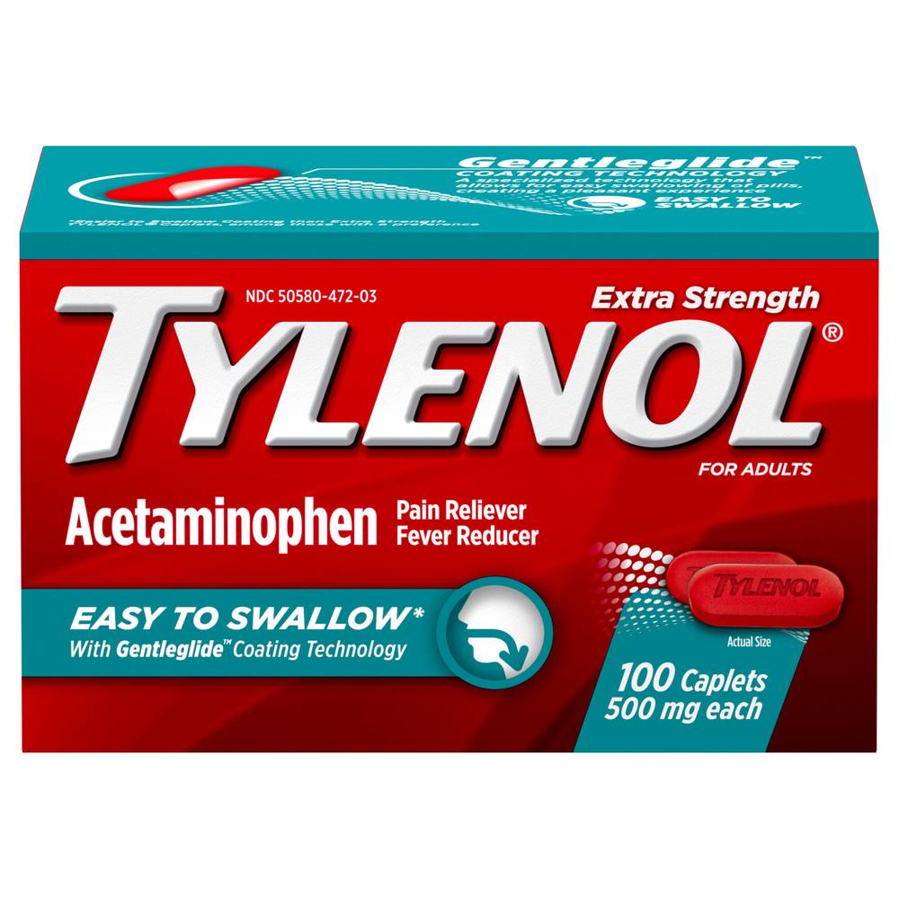 Tylenol Extra Strength Acetaminophen Pain Reliever Caplets