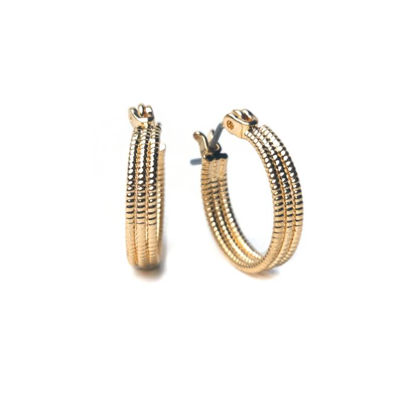 Primavera Textured Graduating Hoop Earrings (medium)