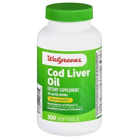 Walgreens Cod Liver Oil 415 mg Softgels (300 days) - 300.0 ea