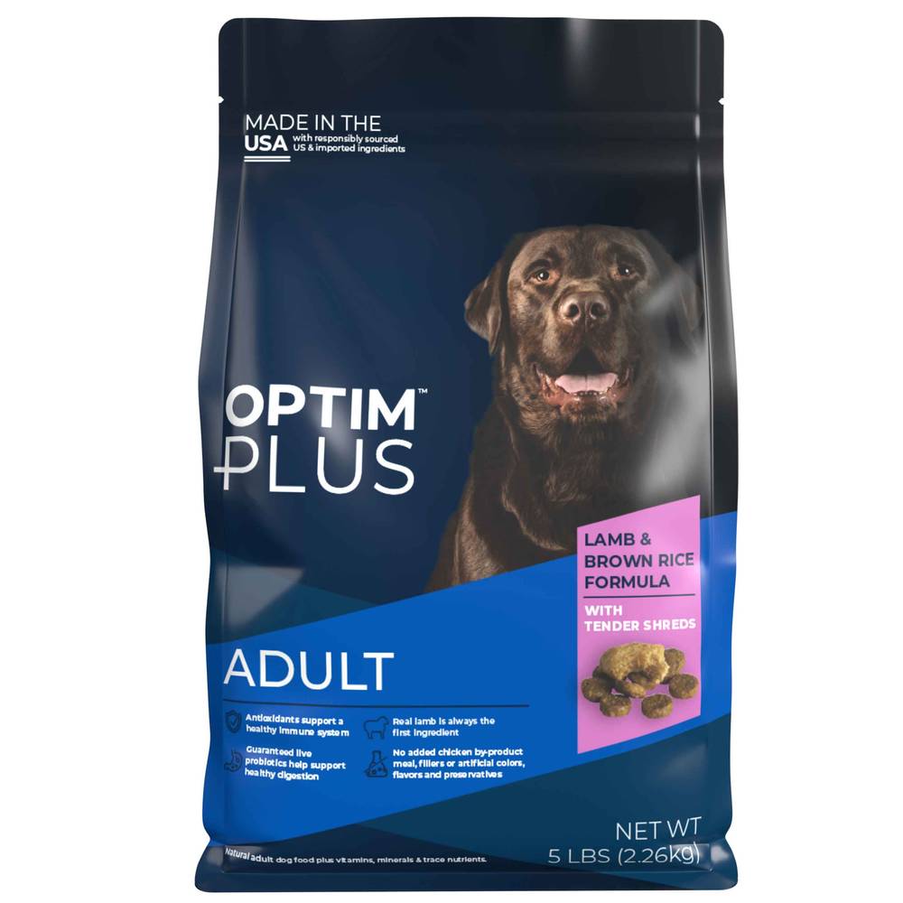 OptimPlus Adult Lamb Brown Rice Formula Dry Dog Food 5 lbs