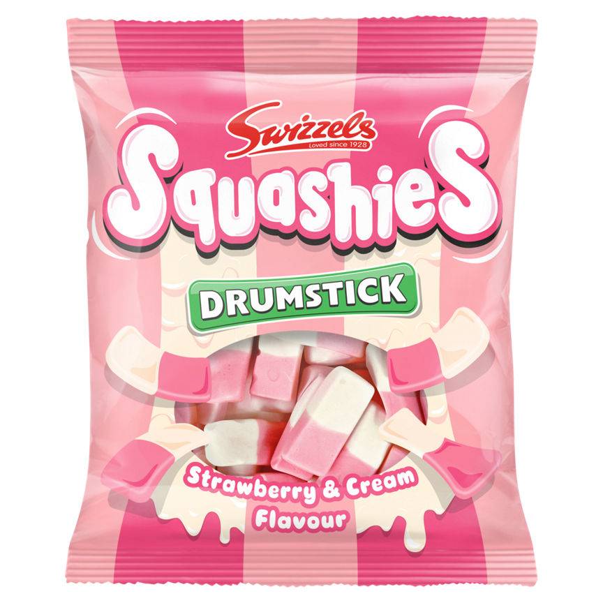 Swizzels Drumstick Squashies Strawberry & Cream Flavour 140g