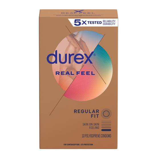 Durex Avanti Bare Real Feel Lubricated Non-Latex Condoms, 10 CT