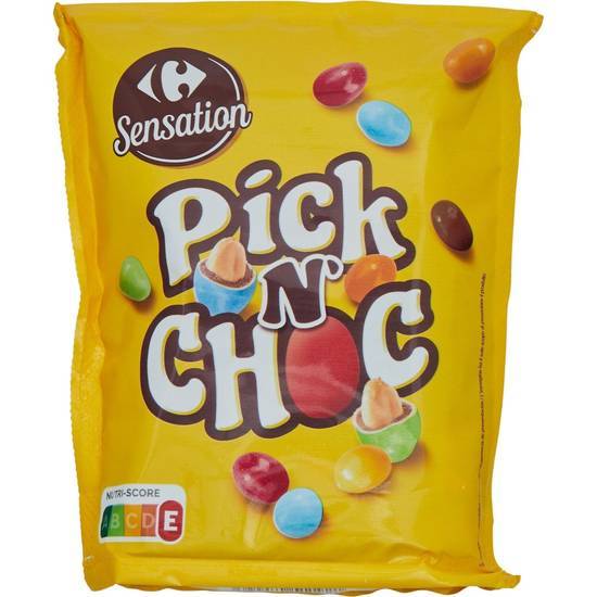 Carrefour Sensation - Pick n' choc bonbons cacahuètes chocolat au lait