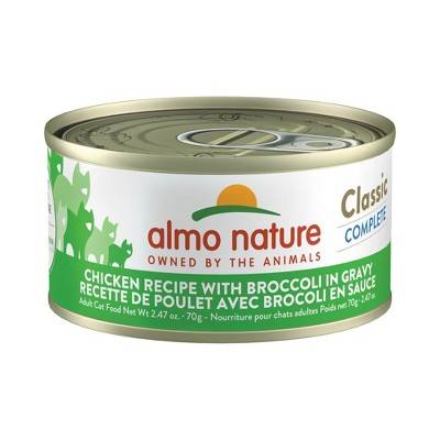 Almo Nature Classic Complete Cat Chicken W/ Broccoli In Gravy Can food, 12 Pack