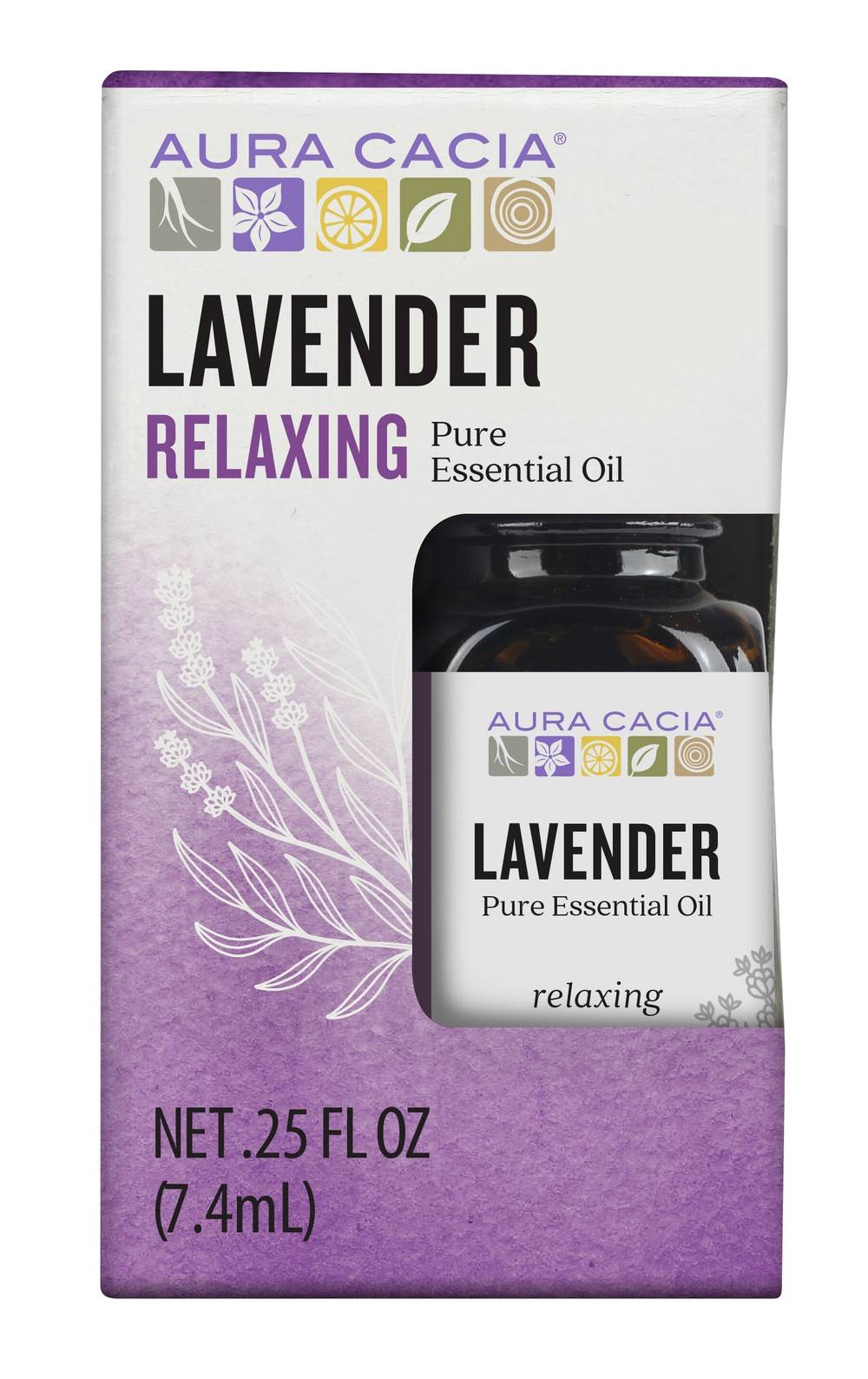 Aura Cacia Relaxing Pure Essential Oil - Lavender, 0.25 fl oz