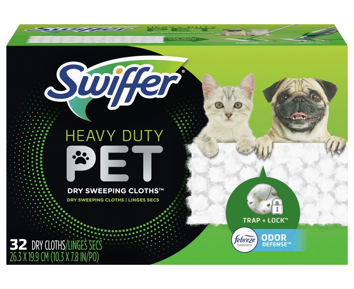 Swiffer Sweeper Heavy Duty Pet Dry Sweeping Pad Refills