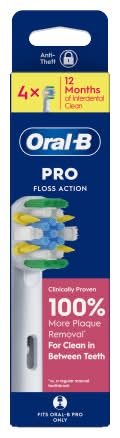 Oral-B Pro Floss Action Electric Toothbrush Heads (4 pack)