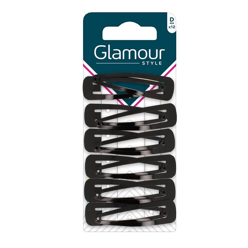 Glamour Style - Barrettes à cheveux, noire (12)