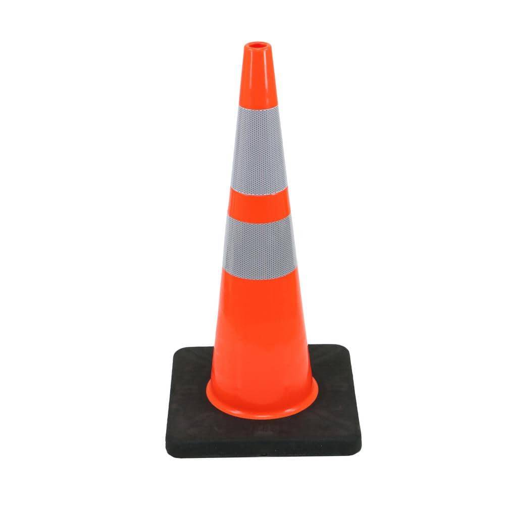 28 In. Orange Reflective Pvc Injection Molded Cone