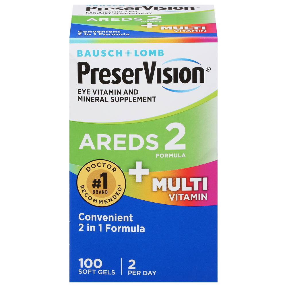 Bausch + Lomb Preservision Eye Vitamin & Mineral Supplement (100 softgels)