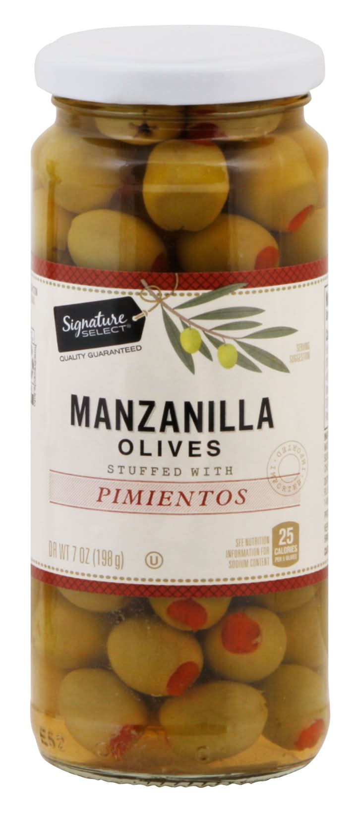 Signature Select Stuffed With Pimientos, Manzanilla Olives (7 oz)