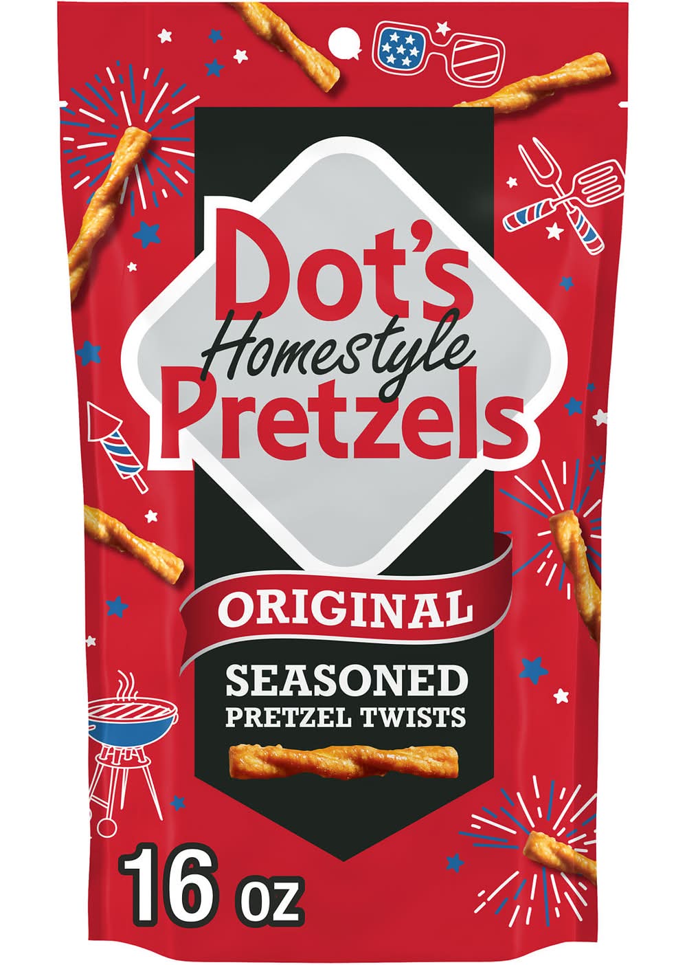 Dot's Homestyle Pretzels Pretzel Twist Snack, Original Seasoned (16 oz)