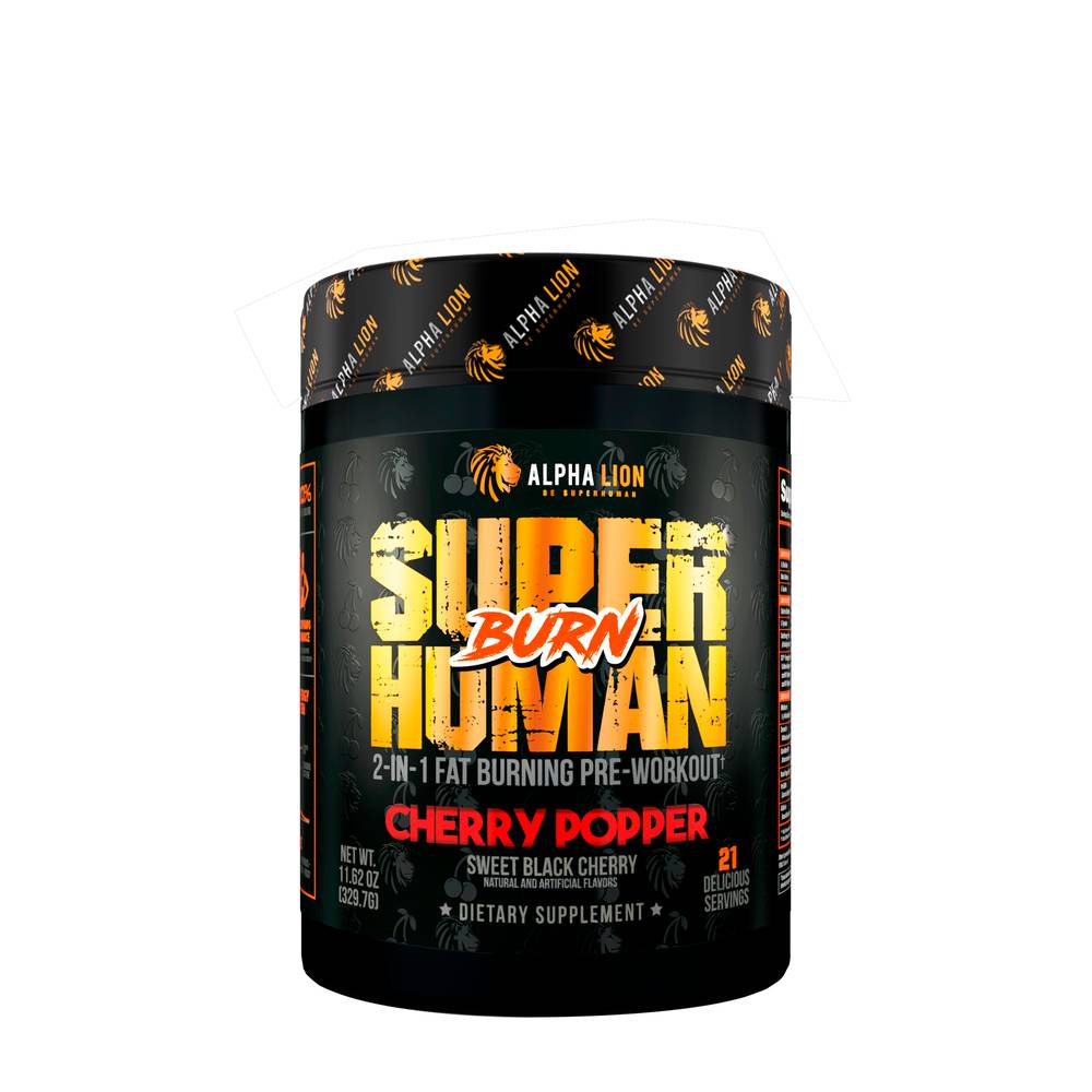 Alpha Lion Superhuman Burn 2 in 1 Fat Burning Pre Workout (sweet black cherry)