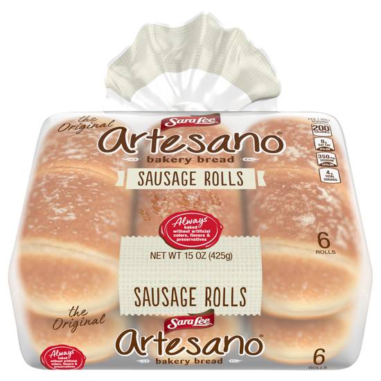 Sara Lee Artesano Sausage Rolls Bakery Bread, 6 ct