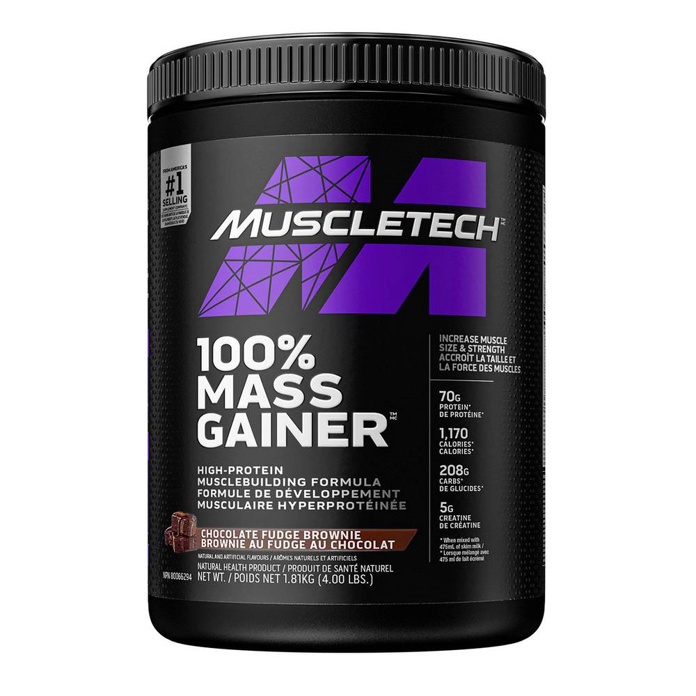 MuscleTech Pro Series Mass Gainer Chocolate Fudge Brownie Powder (1.81 kg)