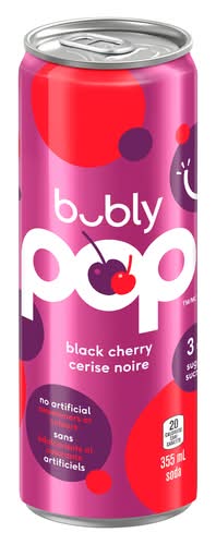 bubly Pop Sparkling Water Black Cherry 355 Ml (Can)