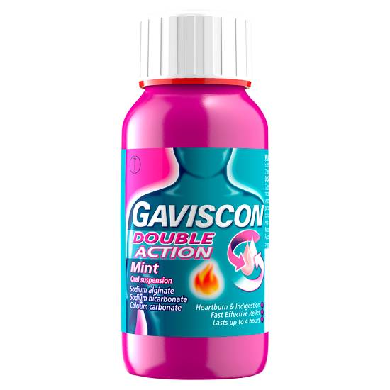 Gaviscon Double Action Heartburn & Indigestion Liquid Mint Flavour (150ml)